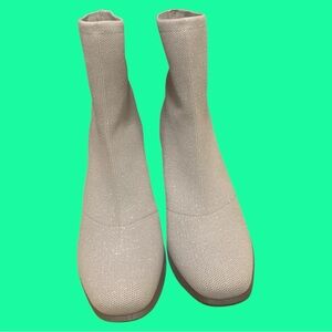 Elegant Silver Ankle Boots